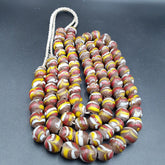 Strand vintage Glass beads Fancy FEATHER glass beads long Necklaces