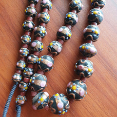 VINTAGE BEAUTIFUL MURANOI ART Fancy 13MM Aventurine GLASS BEADS Strand