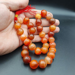 Buddhist Rosary Mala Juzu Prayer beads Tibet carnelian pink Agate 15mm Beads