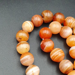 Buddhist Rosary Mala Prayer beads Tibet Nepal pink Himalayan Agate Beads