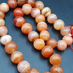 Buddhist Rosary Mala Prayer beads Tibet Nepal pink Himalayan Agate Beads