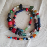 OLD Roman to Islamic mix Old Traded African MIX Beads with crystal Necklace