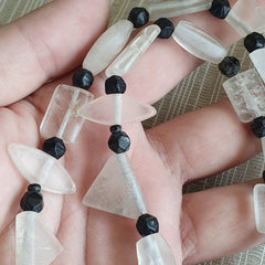 Vintage Crystal old beads Himalayan Crystal and Old Roman Glass Beads Necklace