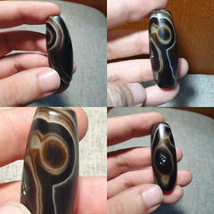 Vintage Old Himalayan Indo Tibetan Pure Natural Agate Dzi Amulet Pendant 355