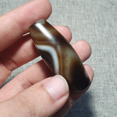 Vintage Old Himalayan Indo Tibetan Pure Natural Agate Dzi Amulet Pendant 355