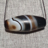 Vintage Old Himalayan Indo Tibetan Pure Crystalized Agate Dzi Amulet Pendant 350