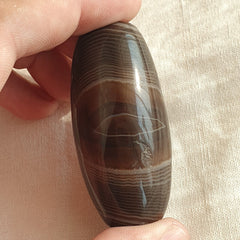 Old Mughal Era Banded Agate sulaimany Agate stone bead amulet