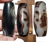 YM 112 Powerful Middle Eastern spiritualist Agate Bead Rare Pattern Yemeni Bead