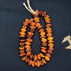 Vintage handgemachte einzigartige Form Lampenarbeit Perlen-"Blume" 16mm voller langer Strang