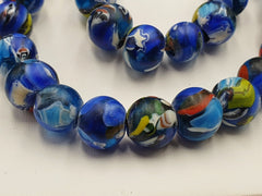 Vintage venerano Trade Beads Beaded Necklace Strand 15mm