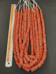 Vintage Trade Red GLASS eye Beads Beaded Necklace