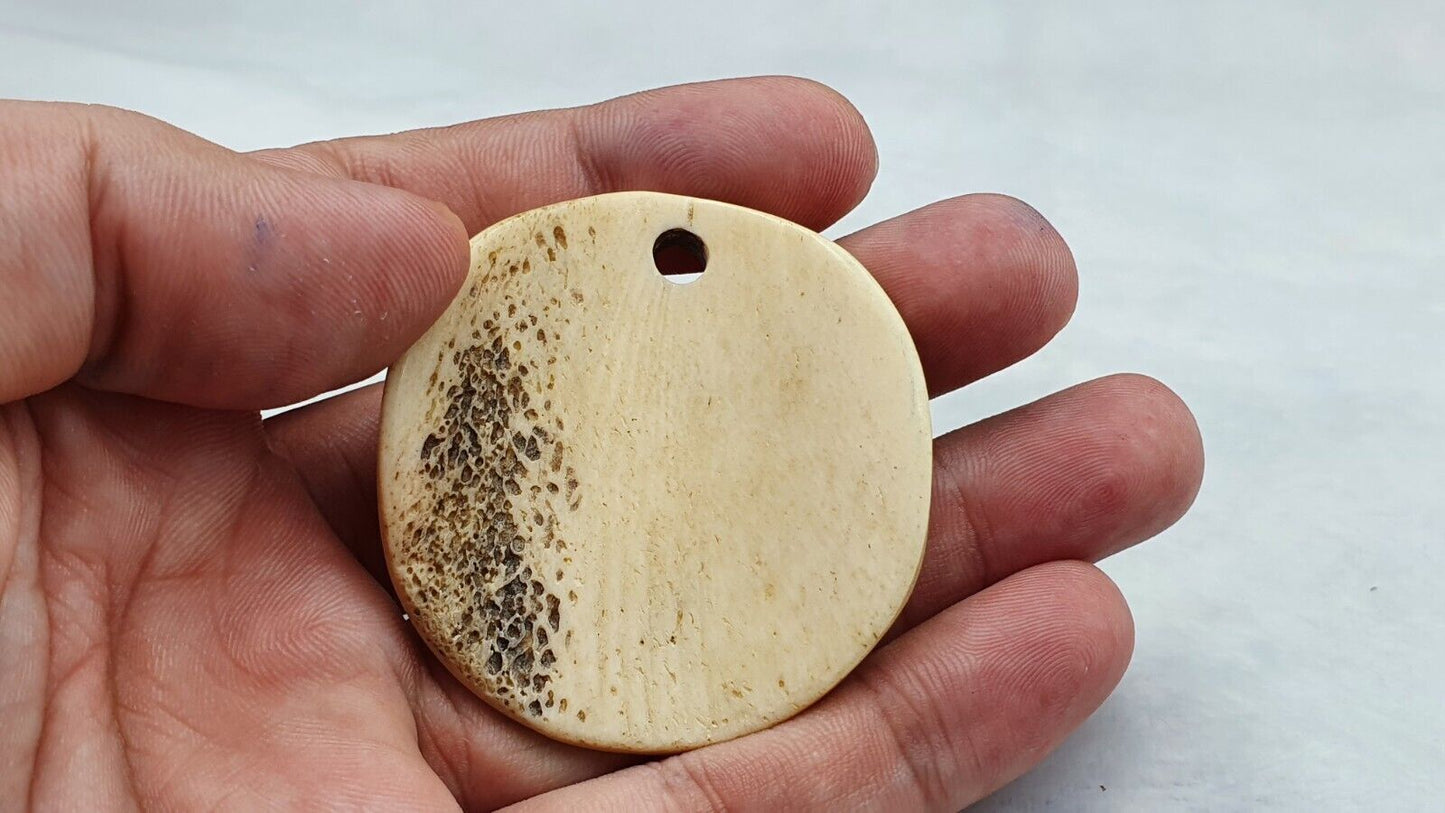 CIRCA 100 n. Chr. WIKINGERÄRA NORDICA KNOCHEN EINZIGARTIGER Anhänger mit RIESIGER GRAVUR
