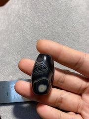 Vintage African Himalayan Tibetan Sulaimani Agate bead rare Pattern