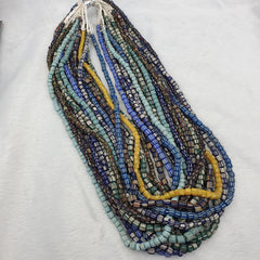 Lot 20 Strands BEAUTIFUL OLD AFRICAN Blue GLASS BEADS Vintage Strands necklaces