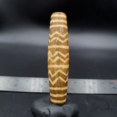 South Asian Burmese 60mm Old Pumtek petrified Wood Bead Beautiful pattern