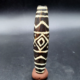 Vintage South Asian Burmese Old pyu Pumtek petrified Wood Stone Bead