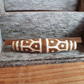 Vintage South Asian Burmese Old pyu Pumtek petrified Wood Stone Bead 67mm