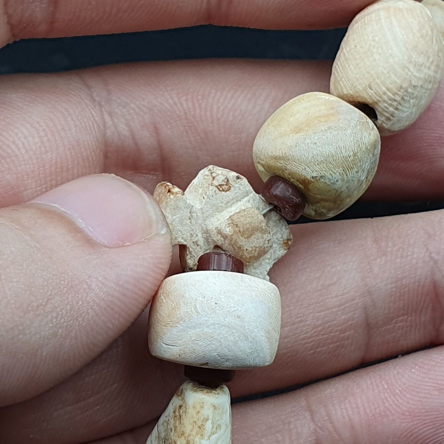古董古代喜馬拉雅阿富汗巴基斯坦西藏石珠項鍊 Mala
