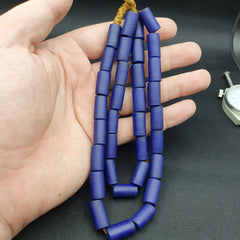 Vintage Cobalt Blue African Glass beads Necklace