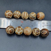 Vintage Pumtek Bead Lot 10 Beads 18-19mm Lot#271