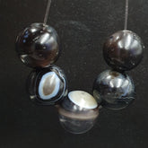 Lot 5 Antique Ancient INDO Himalaya Agate stone Bead Suleimani Agate 18-20mm