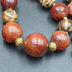 South East Asian Antiquities Ancient Agate Old Brumes Buddhain Pumtek Bead