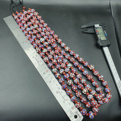 RED Skunk Venetian Style Trade Beads Dotted Eyes Beads AA Collection long strand