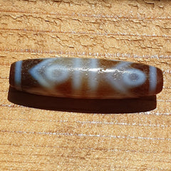 Himalayan Tibetan Agate Dzi 8 Eyes Spiritual Amulet Mala Bead