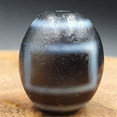 Old Antique Himalayan Tibetan Dragon 2 Eyes Dzi Amulet Bead #22