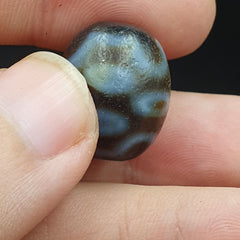 Dragon Eye Old Antique Himalayan Indo Tibetan Dragon 7 Eyes Dzi Amulet Bead #21