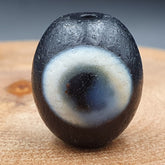 Old Antique Himalayan Tibetan Dragon 2 Eyes Dzi Amulet Bead #25