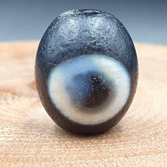 Old Antique Himalayan Tibetan Dragon 2 Eyes Dzi Amulet Bead #25