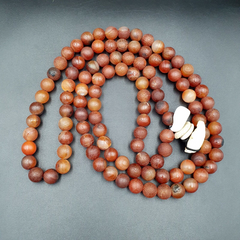 Dragon Skin Vintage  RED AGATE STONE Prayer Beads-Rosary 262g (12mm-108 Beads)