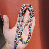 Vintage Feather, Bumblebee, Decorated Trade Beads Beaded Necklace