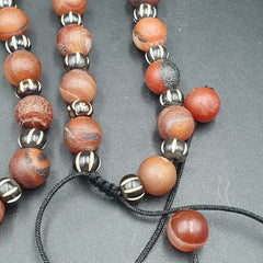 Rare Tibetan Agate Carnelian Beads Necklace