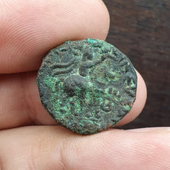 Bronze coin of Kushan emperor Vima Takto alias Soter Megas (80–90 CE) Ancient