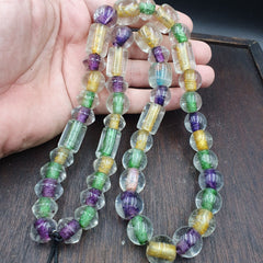Vintage Handcrafted Hand Blown Lampwork Glass Beads strand Rare Crafts #2