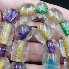 Vintage Handcrafted Hand Blown Lampwork Glass Beads strand Rare Crafts #2