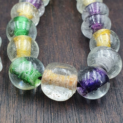 Vintage Handcrafted Hand Blown Lampwork Glass Beads strand Crafts Rare