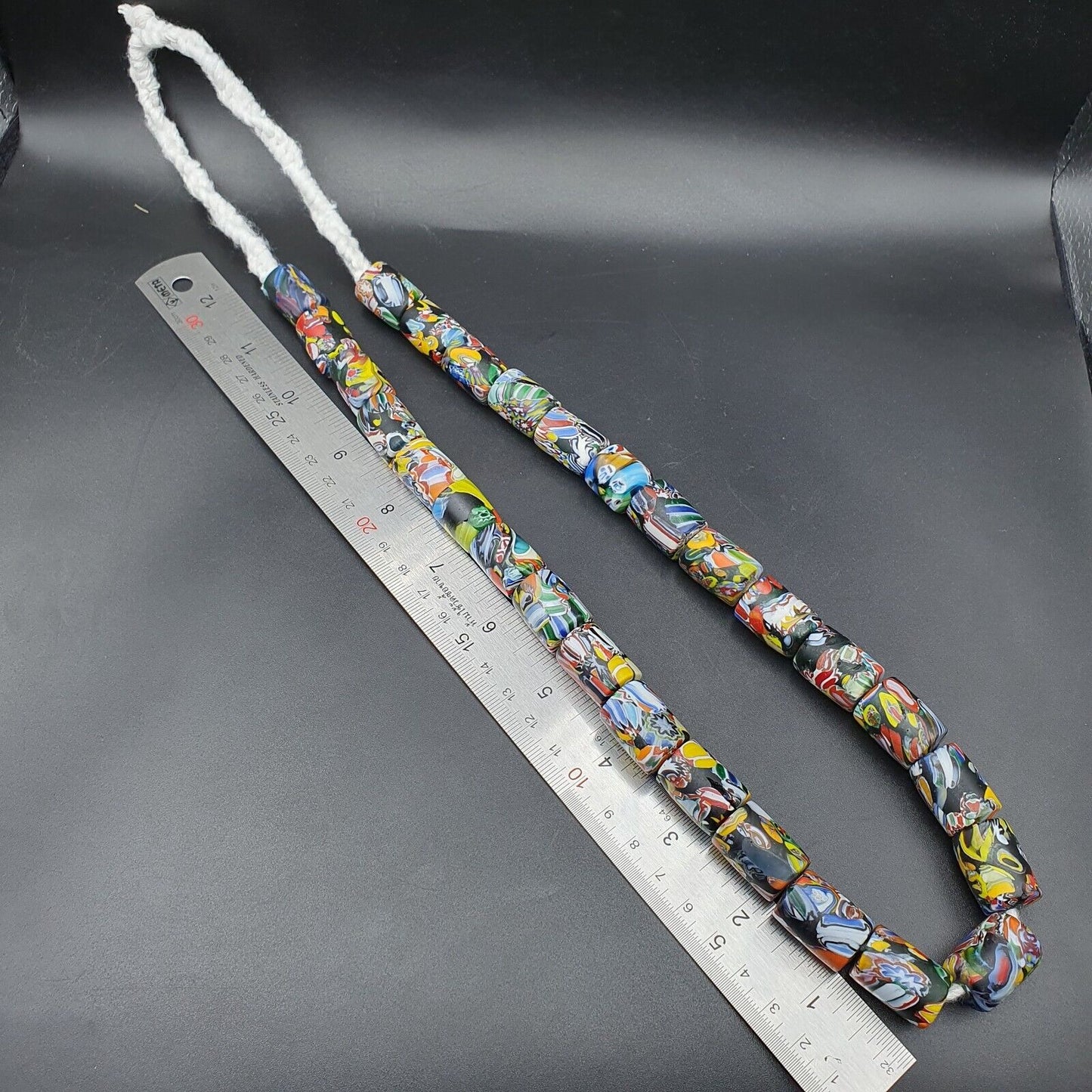 美麗復古貿易玻璃珠串珠項鍊 20x15 毫米