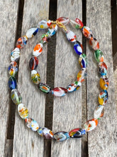 Vintage Ven glass beads Multi color fancy Beads Strand Necklace