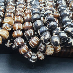 Lot 10 Old Tibetan Carving Necklace Tribal Decorated Beads Strands #B10