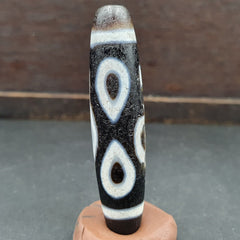Tibetan 4 Eyes Antique dzi bead old amulet Agate rare Pattern Tibet gzi pendant