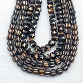 Lot 2 Old Tibetan Chinese Carved Necklace Tribal Carving Beads Strands #B13