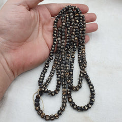 Lot 2 Old Tibetan Chinese Carved Necklace Tribal Carving Beads Strands #B13