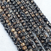 Lot 5 Old Tibetan Chinese Carved Necklace Tribal Carving Beads Strands #B12