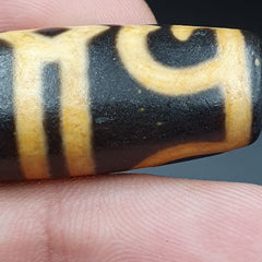 Tibetan dzi bead old amulet Agate Eyes rare Pattern Tibet gzi pendant