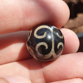 Vintage Tibetan Decorated Agate Bead TB-3