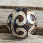 Vintage Tibetan Decorated Agate Bead TB-1