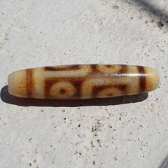 Himalayan Tibetan Dzi 6 eyes Pattern Spiritual Amulet Mala Bead Unique Beads